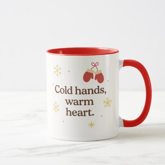Cold Hands, Warm Heart | Cozy Winter Mug マグカップ (右)