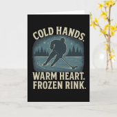 Cold Hands Warm Heart Frozen Rink – Ice Hockey Win カード (黄色い花)
