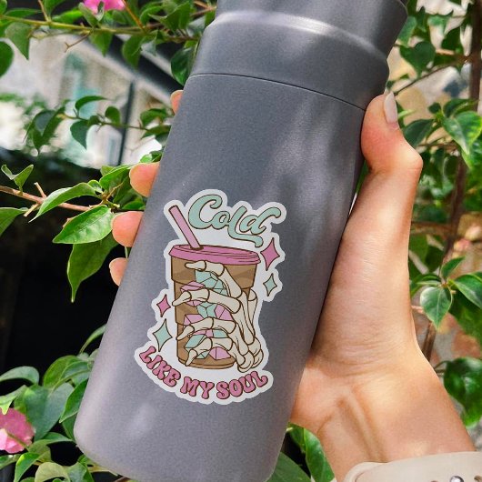 Cold Like おもしろい My Soul Coffee引用文ビニールシール シール