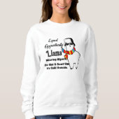 Cold Llama Sweatshirt - Funny Women's Hoodie スウェットシャツ (正面)