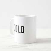 Cold minimalist white mug コーヒーマグカップ (正面左)