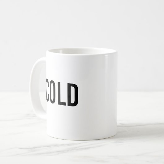 Cold minimalist white mug  コーヒーマグカップ (正面左)