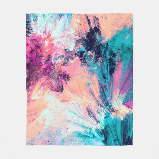 Cold multicolor beautiful futuristic pattern. Abst フリースブランケット (正面)
