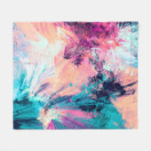 Cold multicolor beautiful futuristic pattern. Abst フリースブランケット (正面(横))