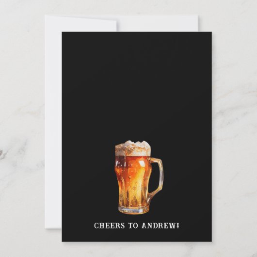 Cold One with the Old One Beer 60th Birthday 招待状 (裏面)