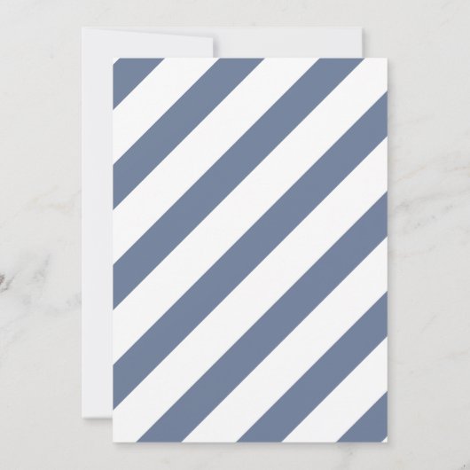 Cold Outside Dusty Blue Window Boy Baby Shower 招待状 (裏面)