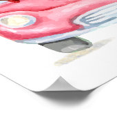 Cold Outside Reindeer Bear Baby Shower Welcome ポスター (角)