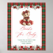 Cold Outside Teddy Bear Books for Baby Baby Shower ポスター (正面)