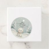 Cold Outside Winter Gender Neutral Baby Shower  フェイバータグ (インサイチュ)
