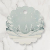 Cold Outside Winter Gender Neutral Baby Shower フェイバータグ (裏面)