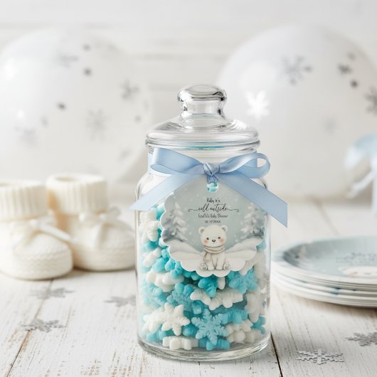 Cold Outside Winter Gender Neutral Baby Shower フェイバータグ