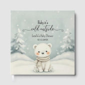 Cold Outside Winter Polar Bear Baby Shower  ゲストブック (正面)