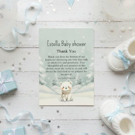 Cold Outside Winter Polar Bear Gender Neutral  サンキューカード