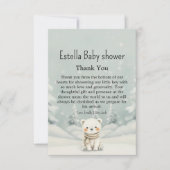 Cold Outside Winter Polar Bear Gender Neutral  サンキューカード (正面)