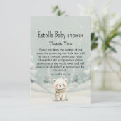 Cold Outside Winter Polar Bear Gender Neutral  サンキューカード (スタンド正面)