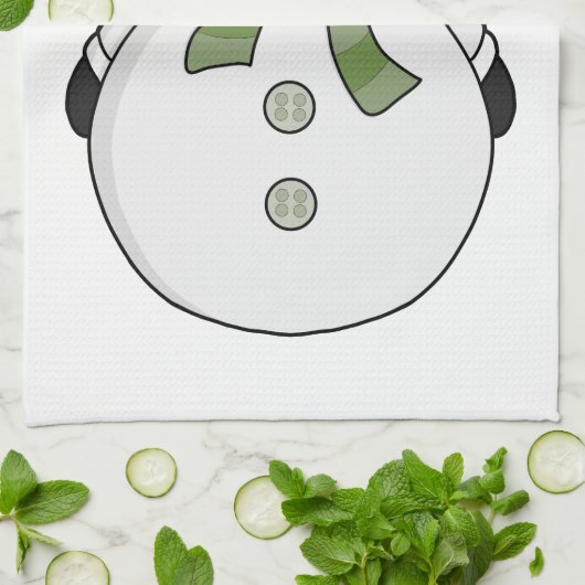 Cold snowman キッチンタオル (折り畳み)