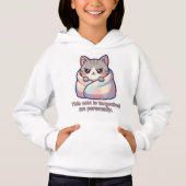 "Cold Targeting Me" Cat Hoodie (正面)