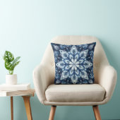 Cold Winter Blue Flower Pillow Cushion クッション (椅子)