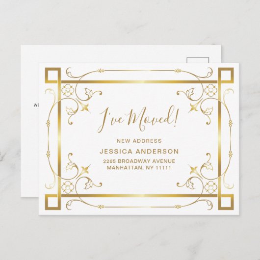 Coldenエレガントアールデコの移動発表 ポストカード (正面/裏面)