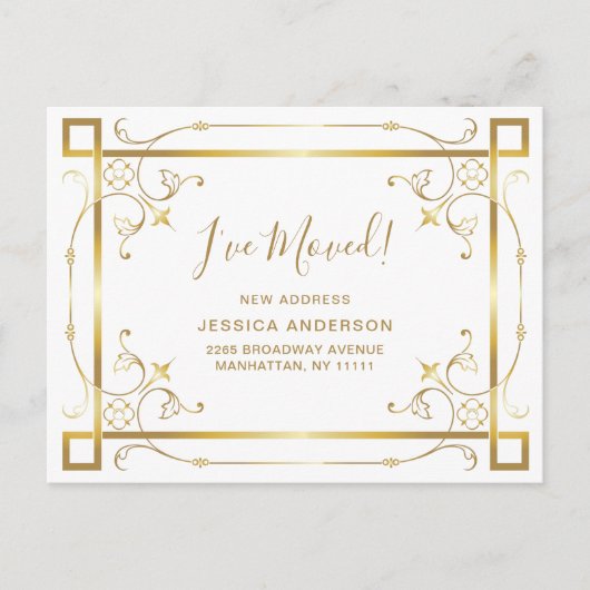 Coldenエレガントアールデコの移動発表 ポストカード (正面)