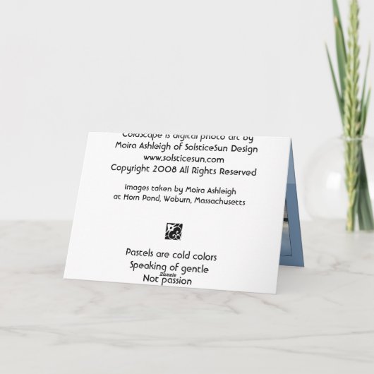 ColdScape カード (裏面)