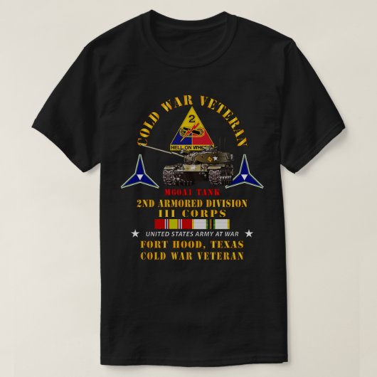 ColdVet 2nd装甲分割FtフードTX M60A1タンク Tシャツ (デザイン正面)