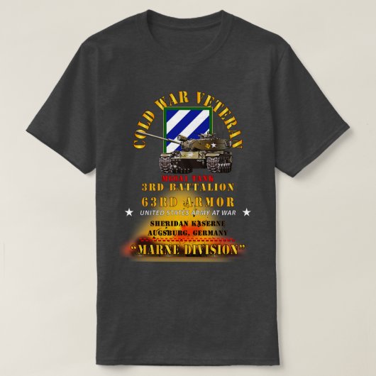 ColdVet 3rd Bn 63rd Armor 3rd Inf Div Augsberg FRG Tシャツ (デザイン正面)