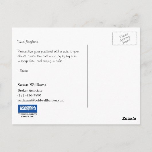 Coldwell Bankerはがき:売り切れ ポストカード (裏面)