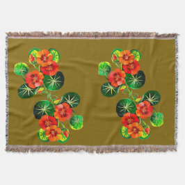 coleção Flores do Brasil capuchinha,  スローブランケット