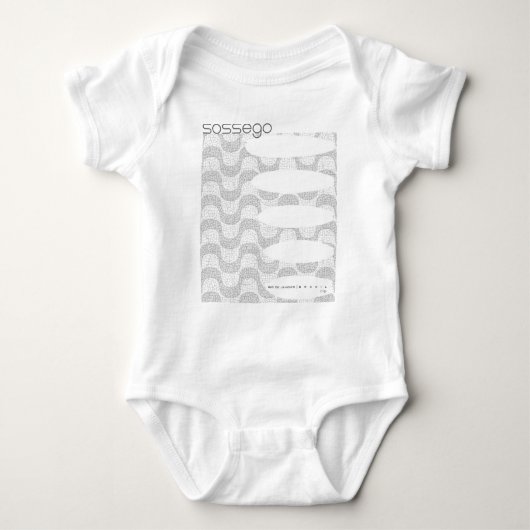 Coleção Palavras - Sossego ベビーボディスーツ (正面)