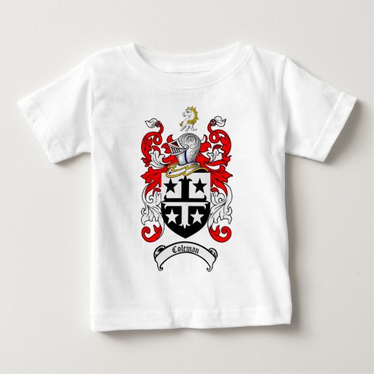 COLEMANの家紋- COLEMANの紋章付き外衣 ベビーTシャツ (正面)