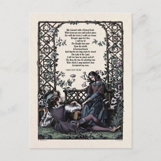Coleridge "Love"はがききビクトリアン葉書 ポストカード (正面)