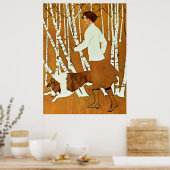 Coles Phillips「フェードアウェイ・ガール」秋の散歩カバー ポスター (キッチン)
