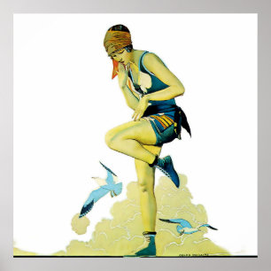 Coles Phillips「フェードアウェイ ガール」 “A Quick Dip” ポスター