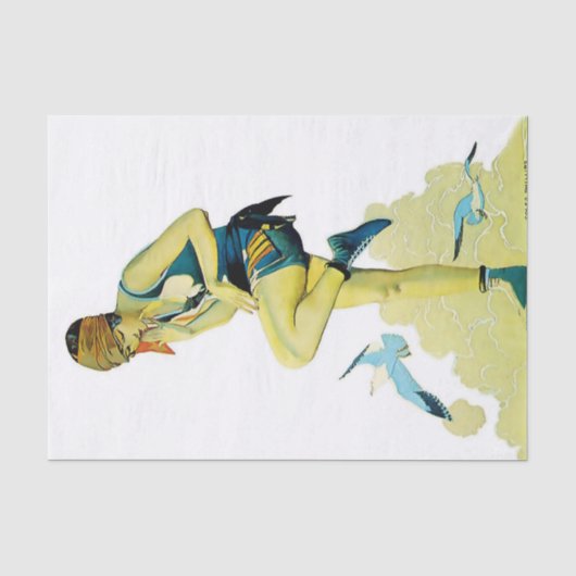 Coles Phillips「フェードアウェイ ガール」 “A Quick Dip” 薄葉紙 (正面)