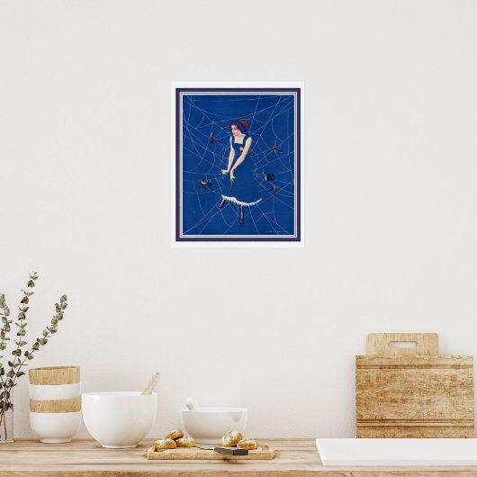 Coles Phillips Deco Spider Web Life Cover 16 x 20 ポスター (キッチン)