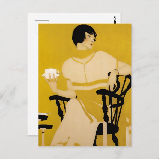 Coles Phillips Dinnerwareと「A Cup Of Tea」 ポストカード (正面/裏面)