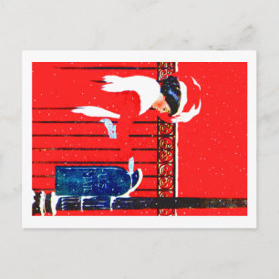 Coles Phillips Fadeaway Girl – ホワイトクリスマス シーズンポストカード