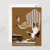 Coles Phillips Fadeaway Woman With Collie ポストカード (正面/裏面)