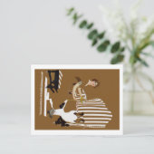 Coles Phillips Fadeaway Woman With Collie ポストカード (スタンド正面)