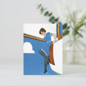 Coles Phillips Fadeway – ブルーオーシャンズでのセーリング ポストカード (スタンド正面)