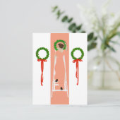 Coles Phillips Fadeway Christmas Deck The Holes シーズンポストカード (スタンド正面)