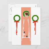 Coles Phillips Fadeway Christmas Deck The Holes シーズンポストカード (正面/裏面)