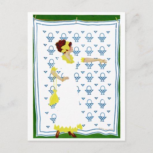 Coles Phillips Fadeway - County Fairの女性 ポストカード (正面)