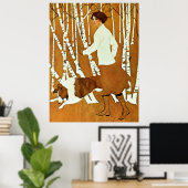 Coles Phillips 'Fadeway Girl'秋のウォークカバー ポスター (ホームオフィス)