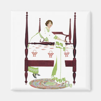 Coles Phillips Woman and Four poster and Quilts マグネット