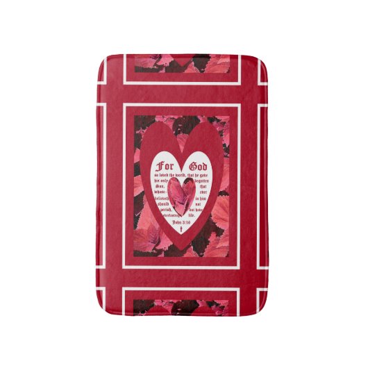 Coleus Close-up with John 3:16 バスマット (正面縦)