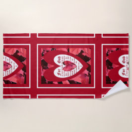 Coleus Close-up with John 3:16 ビーチタオル