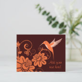 Colibriおよび花 ポストカード (スタンド正面)