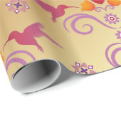 Colibriと花 ラッピングペーパー (ロールコーナー)